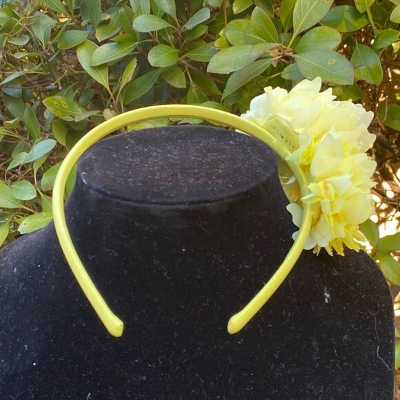NWT New Lele Sadoughi x Sarah Jessica Parker Yellow PEONY BOUQUET HEADBAND - Picture 8 of 10